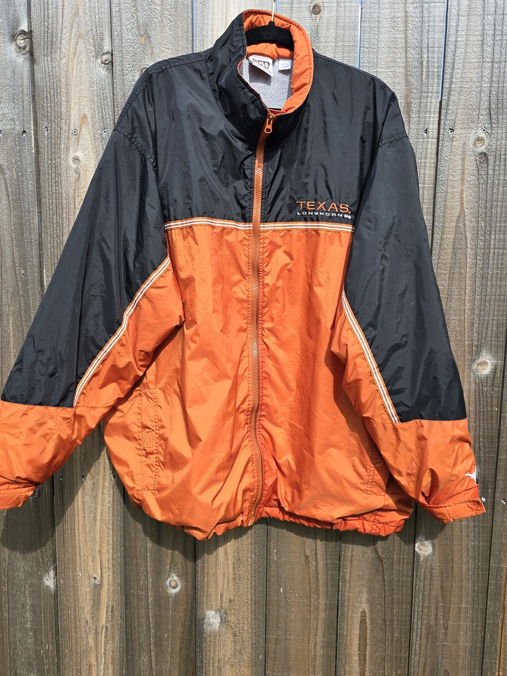 Texas Longhorns Jacket Mens XXL Orange Black NCAA Football Red Oak Fleece
